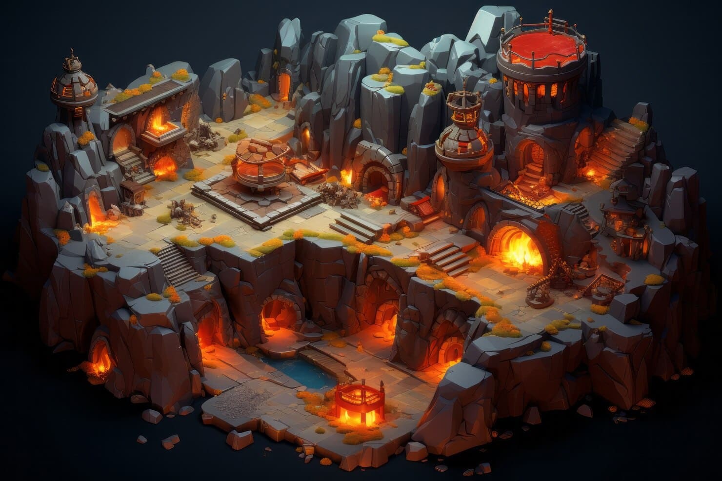 Early prototype of a battle map